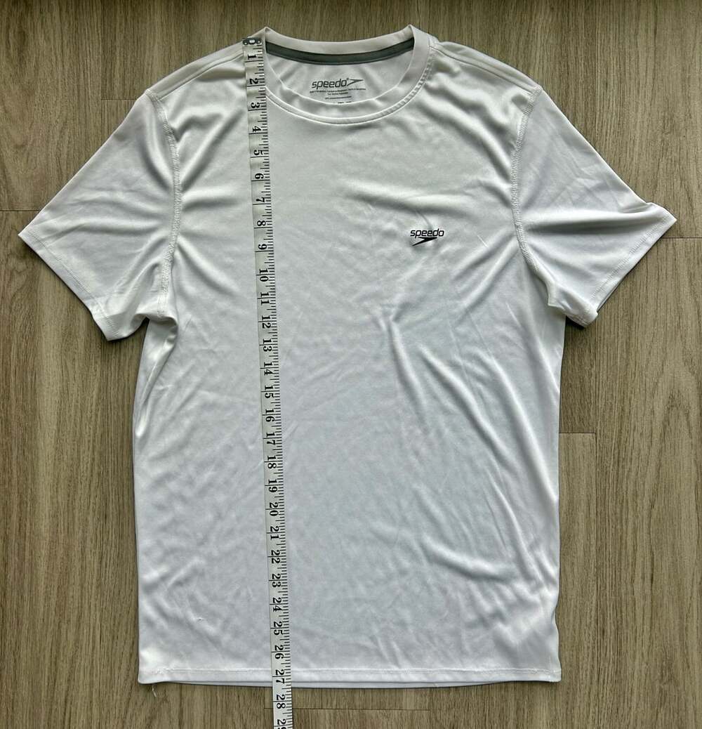 Speedo T-Shirt Size S White Athletic Short Sleeve